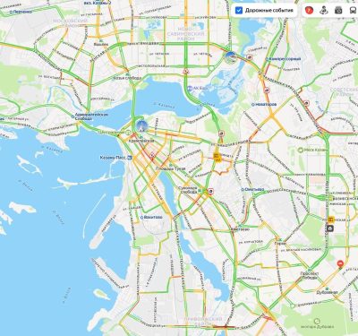 Из-за метели Казань встала в 7-балльных пробках