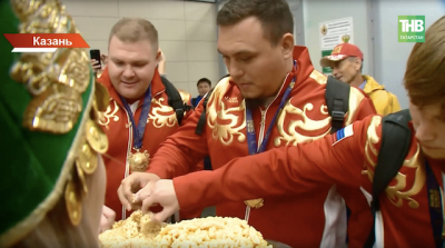 Татарстан встретил чемпионов Игр кочевников с пятью золотыми медалями