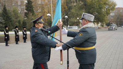 В Семее прошел ритуал вручения Боевого знамени