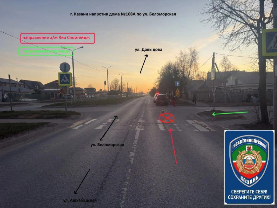 Пешеход, сбитый женщиной на Kia без прав, скончался в больнице Казани