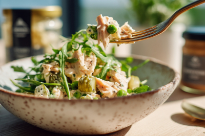 Быстрый салат с копченой курицей: рецепт без майонеза, но с дымком