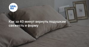 Как за 40 минут вернуть подушкам свежесть и форму